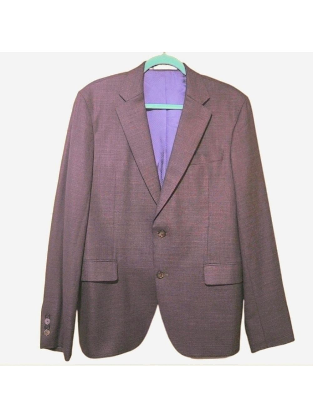 Sand Copenhagen Mens Blazer 54R US Purple Black Travelmate Reda Sport Coat